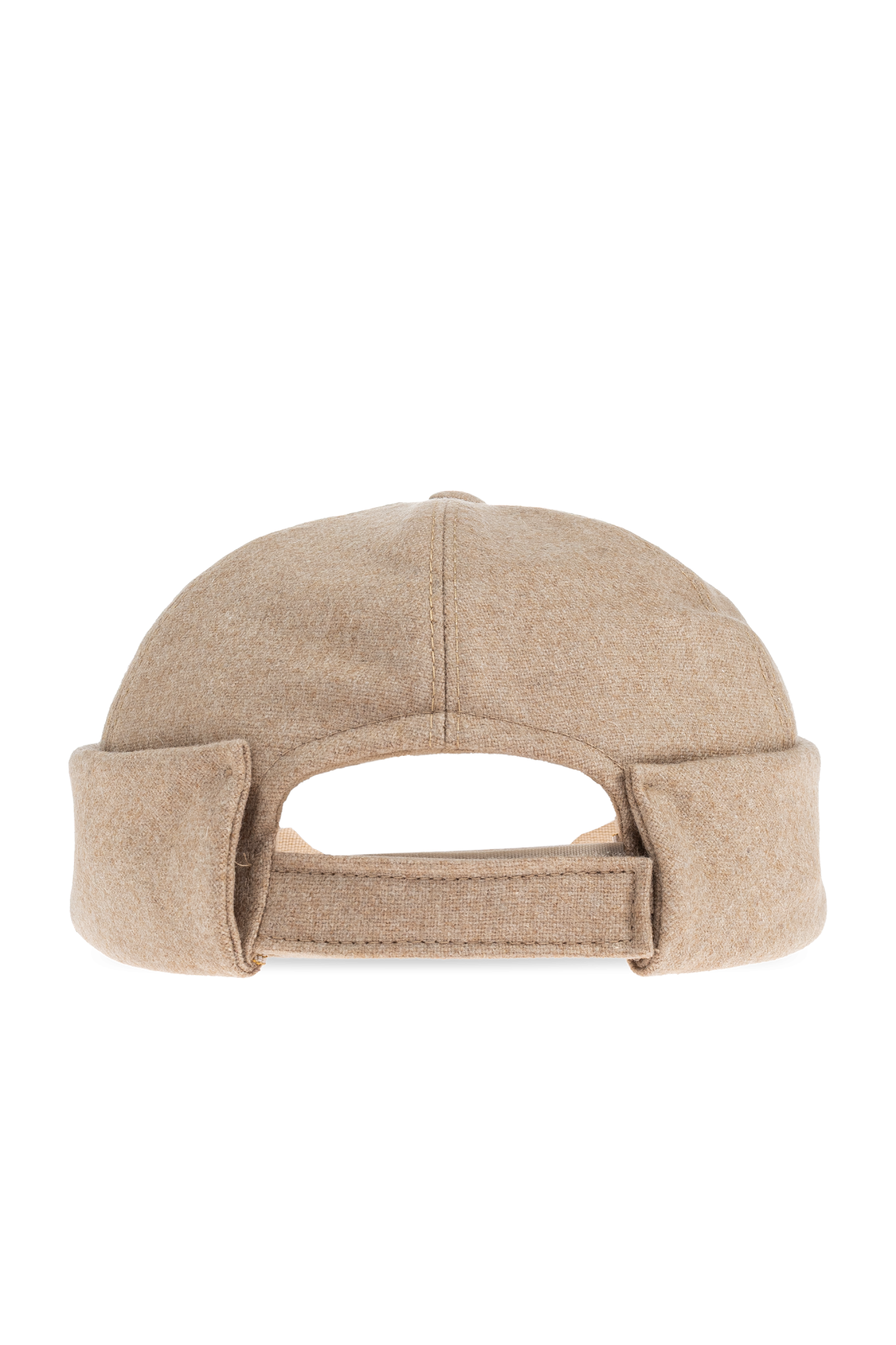 Beige Cotton beanie with logo patch Moschino - Vitkac Australia